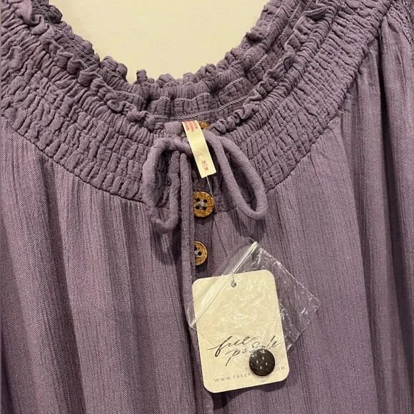 Free People Dream On Crochet Lace Maxi Dress Petrified Wood Gray Purple - Picture 6 of 12